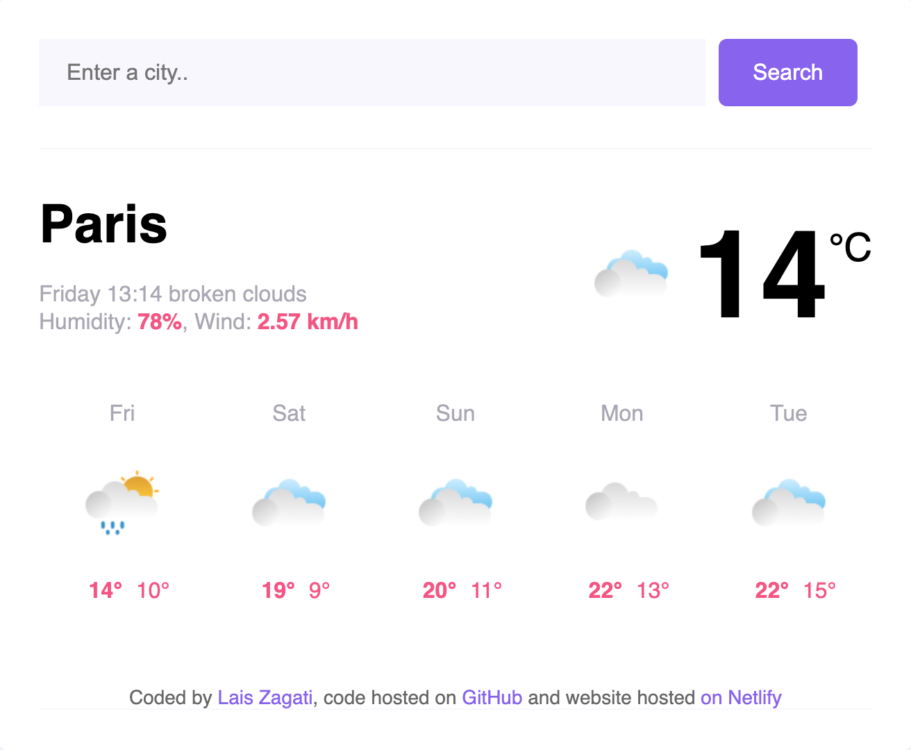 Weather App Screenshot